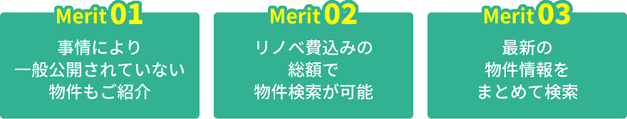 ポータルサイトではできないパナソニックのリノリッチ加盟店だから実現！
